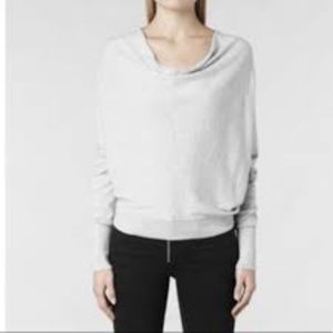 AllSaints Elgar Sweater in Light Grey